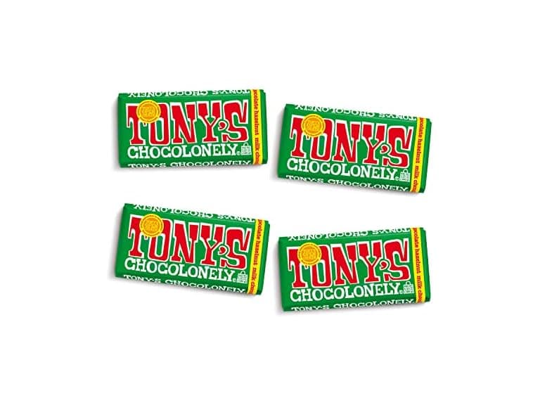 Tonys Chocolonely Milk Choc Hazelnut 4pk