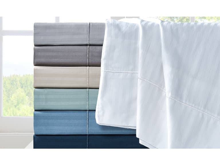 500TC Cotton Damask Stripe 4PC Sheet Set