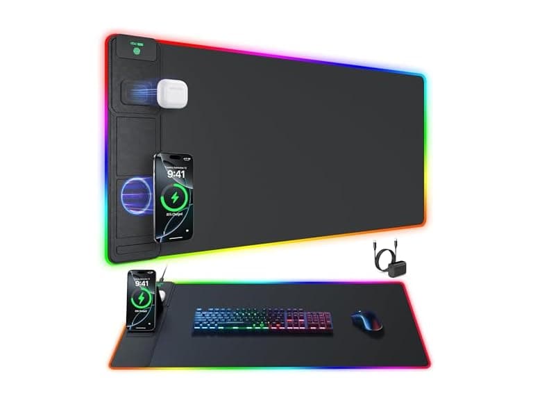 abc.mat Magnetic Mouse Pad Phone Stand