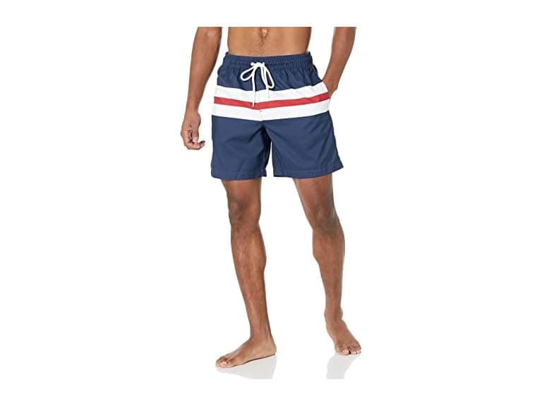 Amazon Essentials Mens 7in Swim Trunks with Mesh Lining