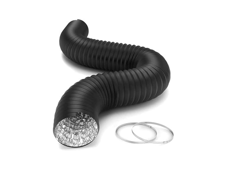 iPower 6" 8ft Aluminum Ducting Black