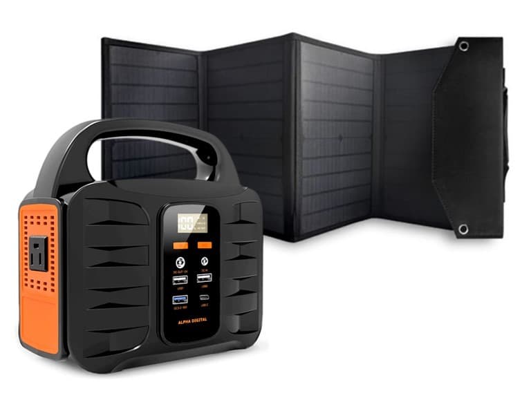 Alpha Digital Portable Power Station & Solar Bundle