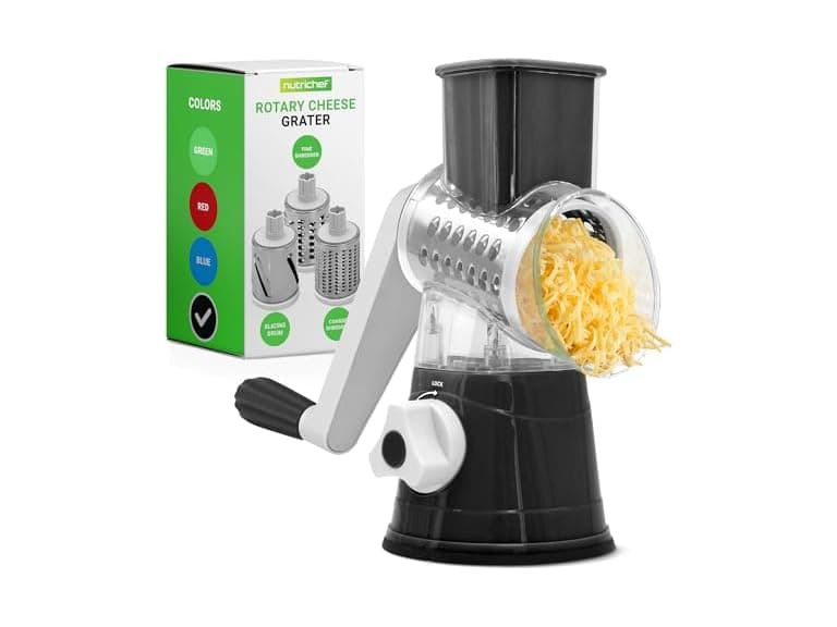 NutriChef 3 in 1 Cheese Grater & Shredder