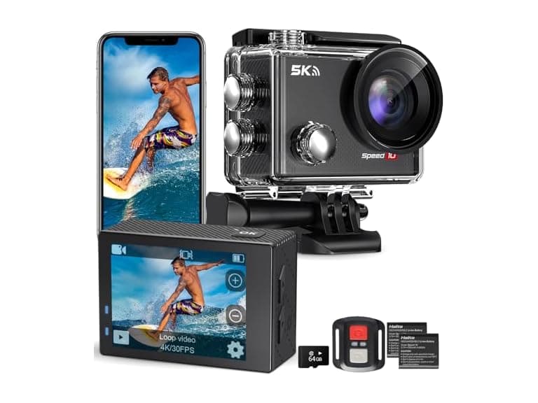 Hiicam 4K Action Camera WiFi 64GB EIS