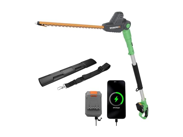WORKPROX 20V Cordless Pole Hedge Trimmer
