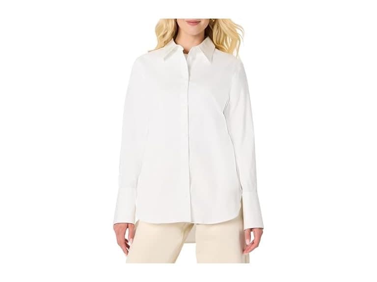 Amazon Essentials Women Oversized Stretch Poplin Shirt