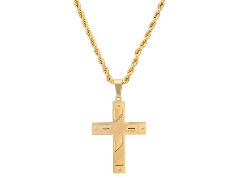 Polished Cross Pendant Necklace