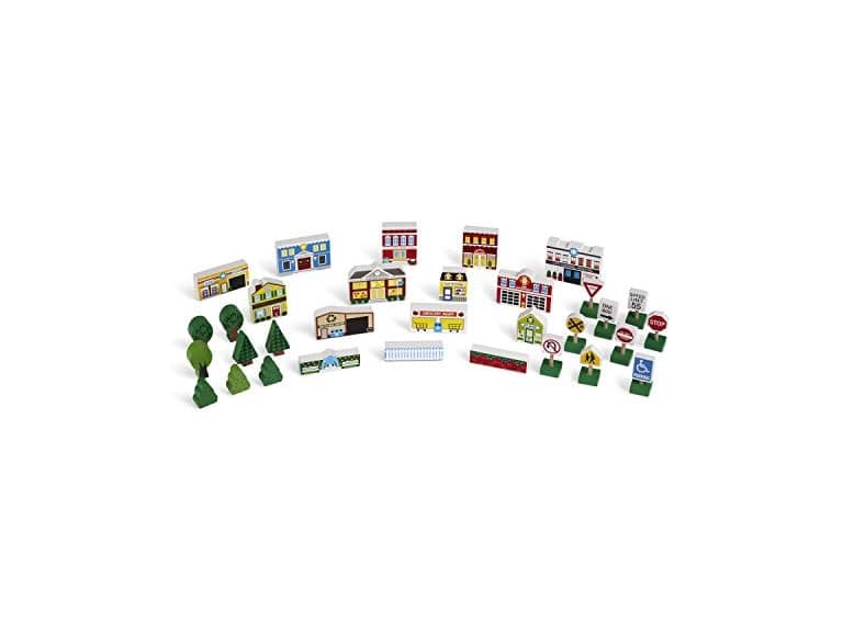 Melissa & Doug Wooden Town Play Set