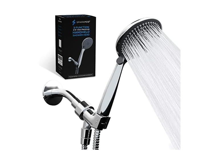 3-Function Handheld Shower Head w/ Hose