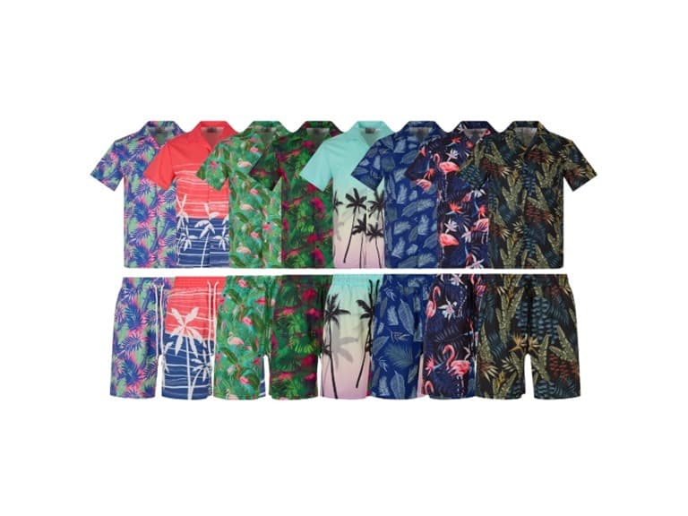 2Pc Mens Top & Bottom Beach Set