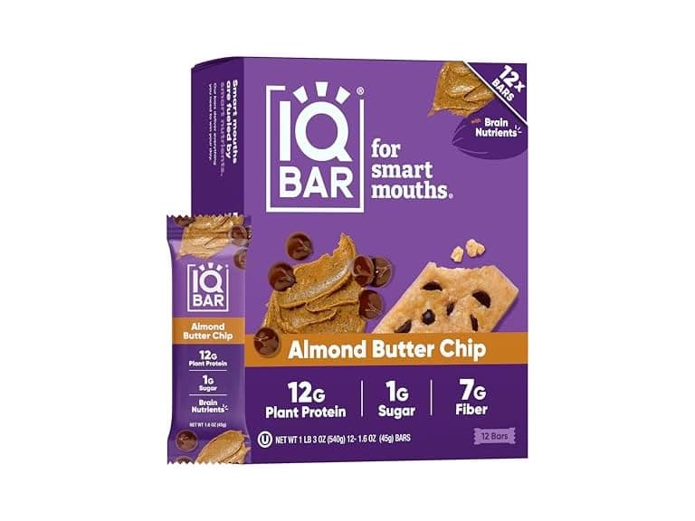 24CT IQBAR Clean Plant Protein Bars - Almond Butter