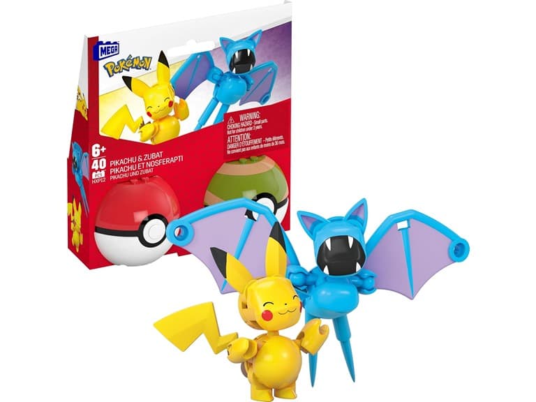 MEGA Pokémon Building Toy Set: Pikachu & Zubat