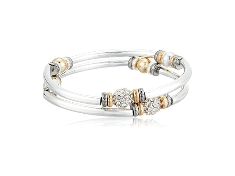 Nine West Tri-Tone Bangle Bracelet Set