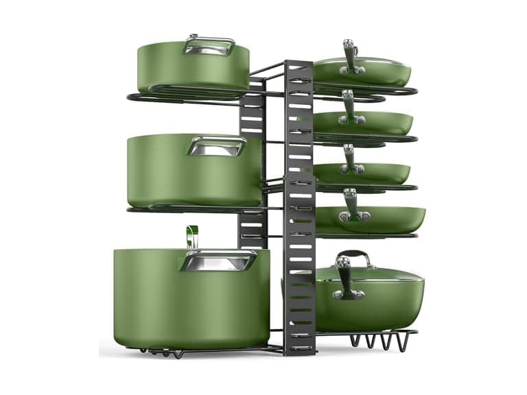 MUDEELA 8-Tier Pots and Pans Organizer