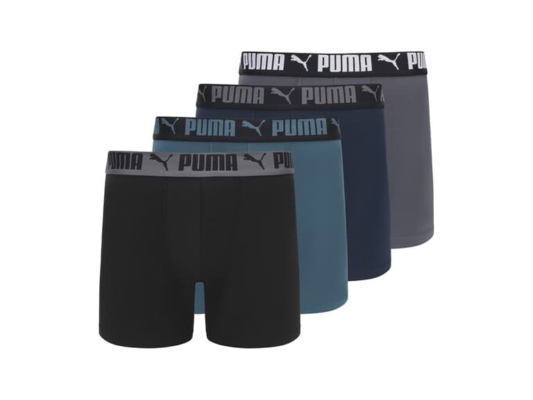 PUMA Men's 4-Pack Active Stretch Boxer Briefs