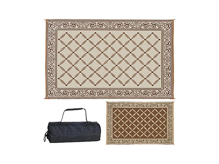 Stylish Camping Plastic Straw Reversible Mat