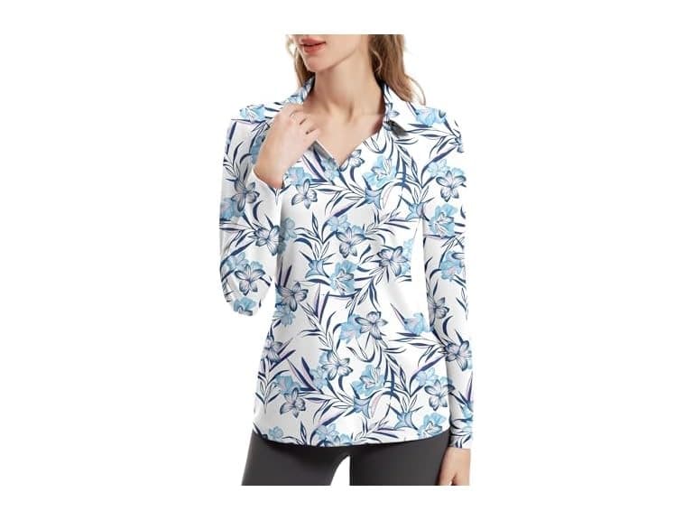 Fkeep Women Tennis Golf Shirt Long Sleeved Top