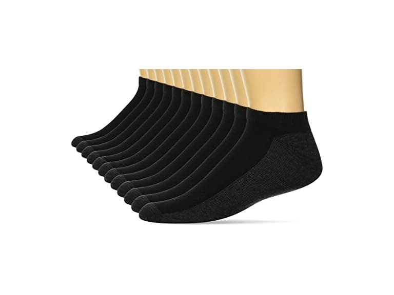 Hanes Mens Xtemp Cushioned No Show Socks 12Pk