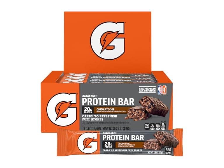 Gatorade Whey Protein Bars Chocolate Chip 12pk