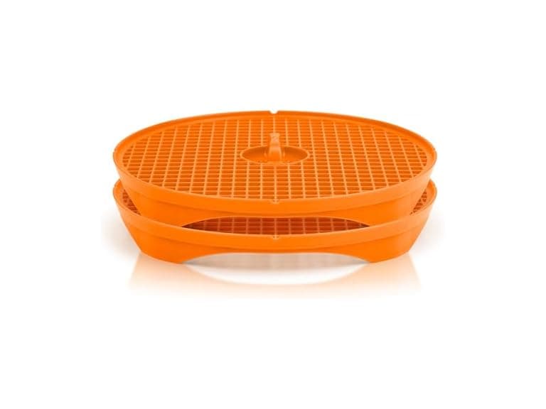 Borner by Reston Lloyd 2pc Crispymaker, Microwave Chip Maker, Orange