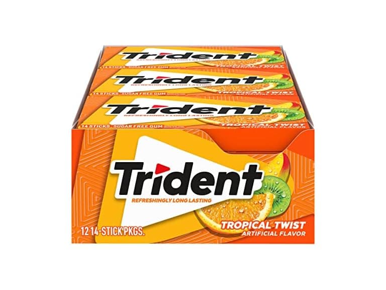 Trident Tropical Twist Gum, 14pc, 12pk