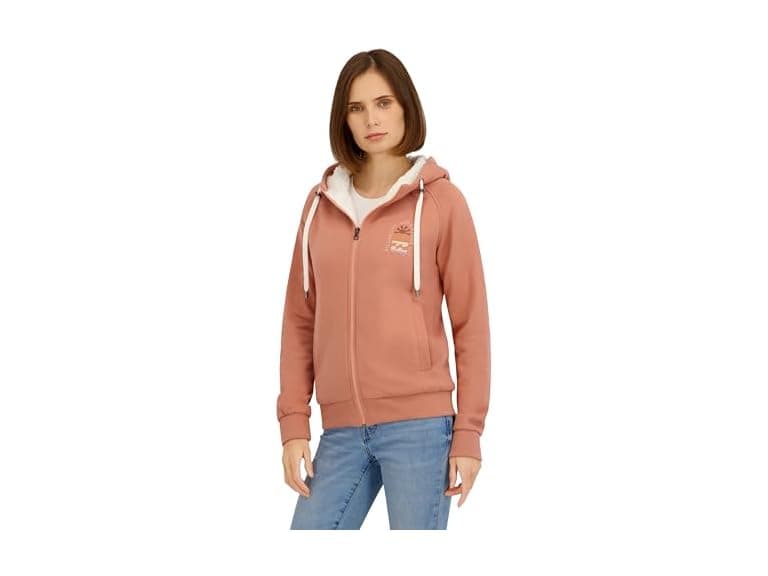 Billabong Womens Full Zip Sherpa Lined Hoodie Jacket