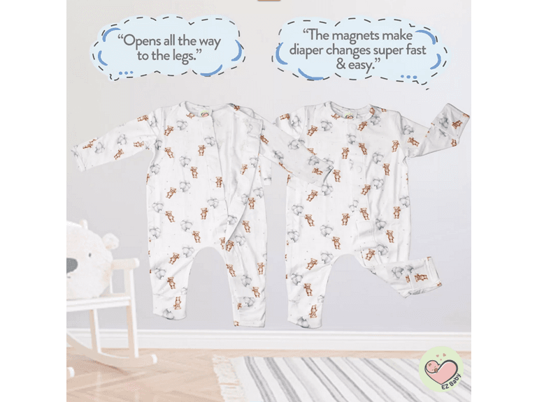 Baby Pajamas with magnetic Buttons