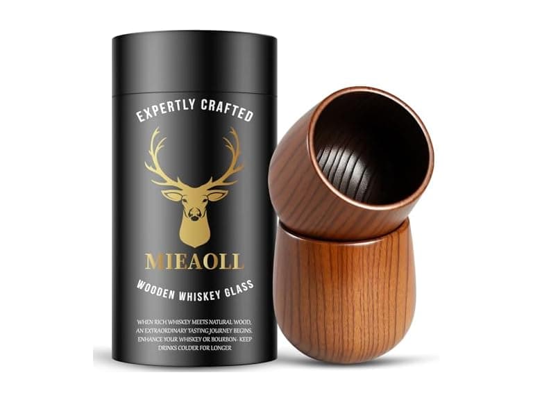 Mieaoll Charred Whiskey Glasses 2-Pack