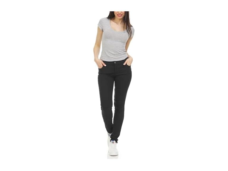3Pk Womens Stretch Basic Skinny Chino Pants