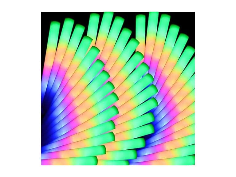 pelreame 55 Pcs LED Foam Glow Sticks