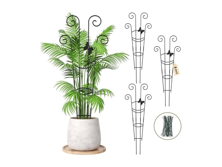 Netuaoo Metal Garden Plant Trellis 4 Pack
