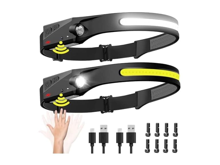 BIAT AAP-Auto-075 2PCS Rechargeable Headlamp