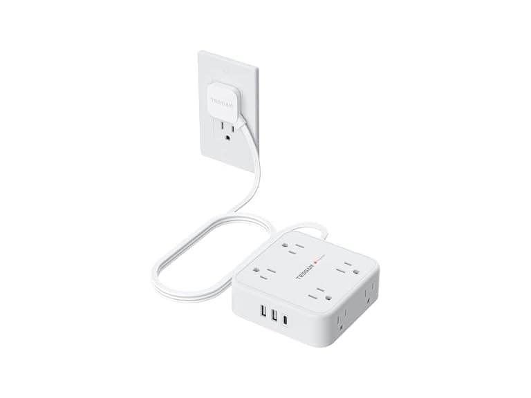 TESSAN 5ft Cord 900J Power Strip (8 Outlets, 3 USB)