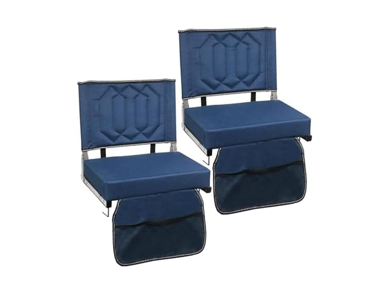 SAILARY Folding Stadium Chair, 2-Pack, Navy