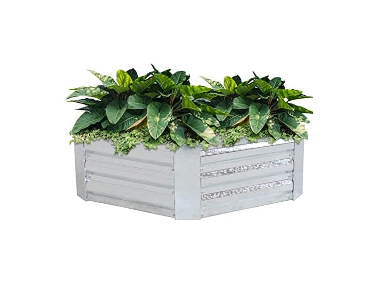 Sunnydaze 40.5" Hexagon Steel Raised Bed