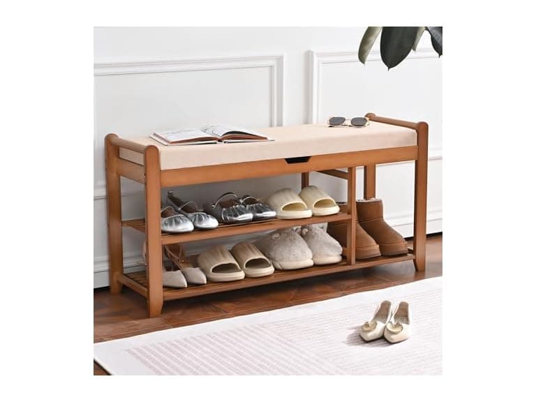 39.4In Shoe Rack Bench, Shoe Storage