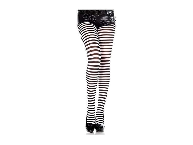 Music Legs Striped Tights - One Size