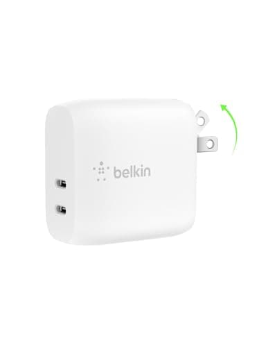Belkin 40W Foldable Dual Port USB C Wall Charger Block(White) $16.14 + Free S&H w/ Prime or $35+