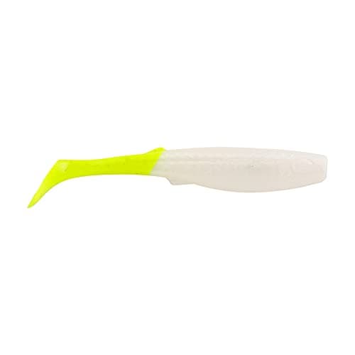 Berkley Gulp! Paddleshad Fishi...it, Pearl White/Chartreuse, 3"