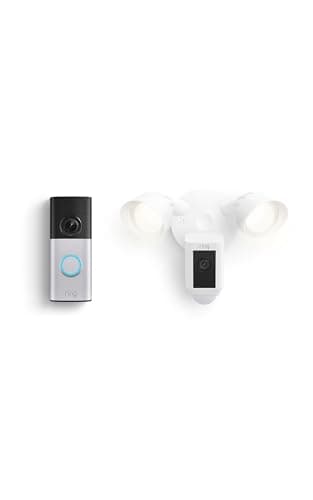 Ring Wired Doorbell Plus (Newe...ith Floodlight Cam Plus, White