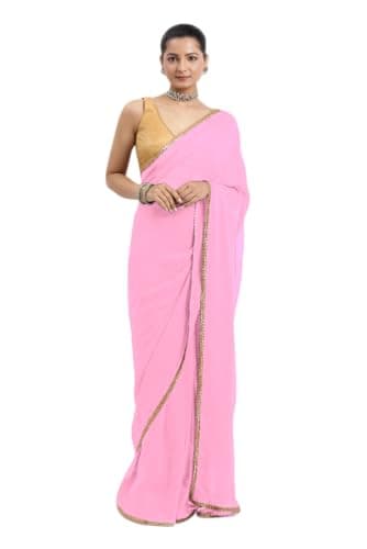 Chandrakala 1-Minute Ready To Wear saree for Women's Pre-Stitched Drape, Baby Pink (1445BAB)