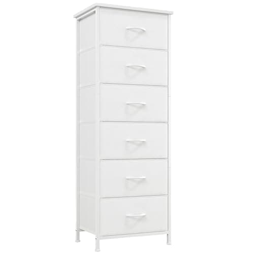 Somdot Tall Dresser for Bedroo...ntryway Hallway, White Leather