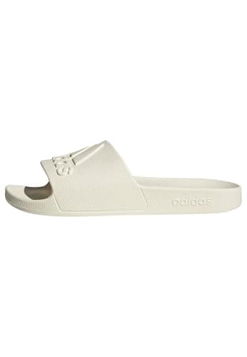 adidas unisex-adult Adilette Aqua Off White/Off White/Off White 10