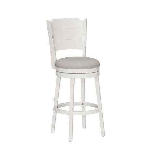 Hillsdale Clarion Wood Swivel Bar Height Stool, Sea White