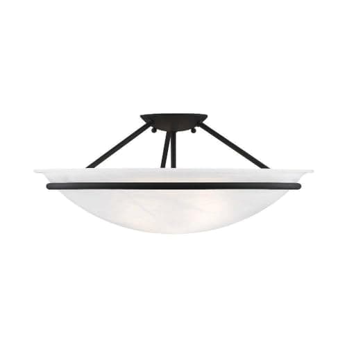Livex Lighting 4825-04 Newburgh 3-Light Ceiling Mount, Black
