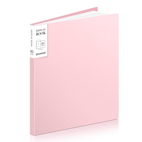 XRUNMIX Art Portfolio 8.5X 11 Inch, 40 Pockets (80 Pages Capacity) Letter Size Display Book with Clear Sheet Protectors, Presentation Folder for Artwork/Documents/Photos