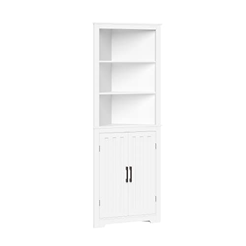 RiverRidge Monroe Tall Corner ... Shelf and Inset Paneled Doors