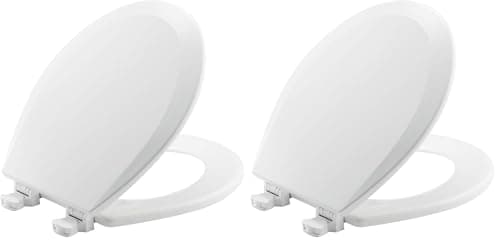 BEMIS 500EC 390 Toilet Seat wi...Round,Cotton White,(Pack of 2)