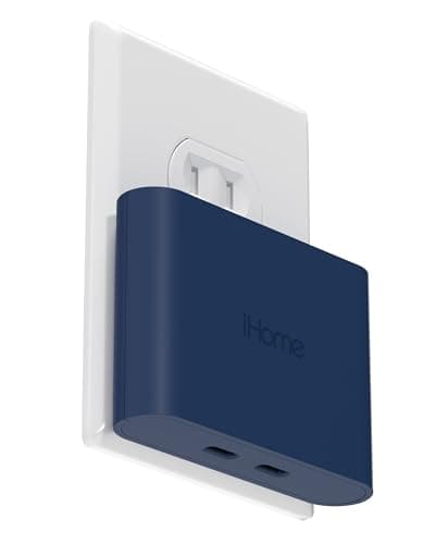 iHome Multiport 40W USB-C Char...ual Fast Charging Wall Adapter