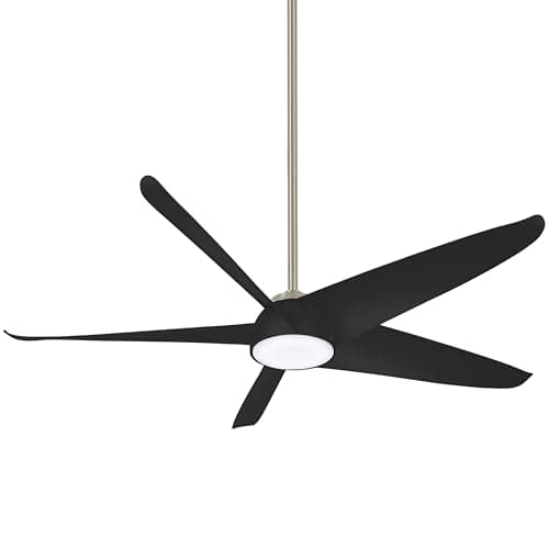 Minka Aire F771L-BN/CL Ellipse...Blade Finish with Etched Glass